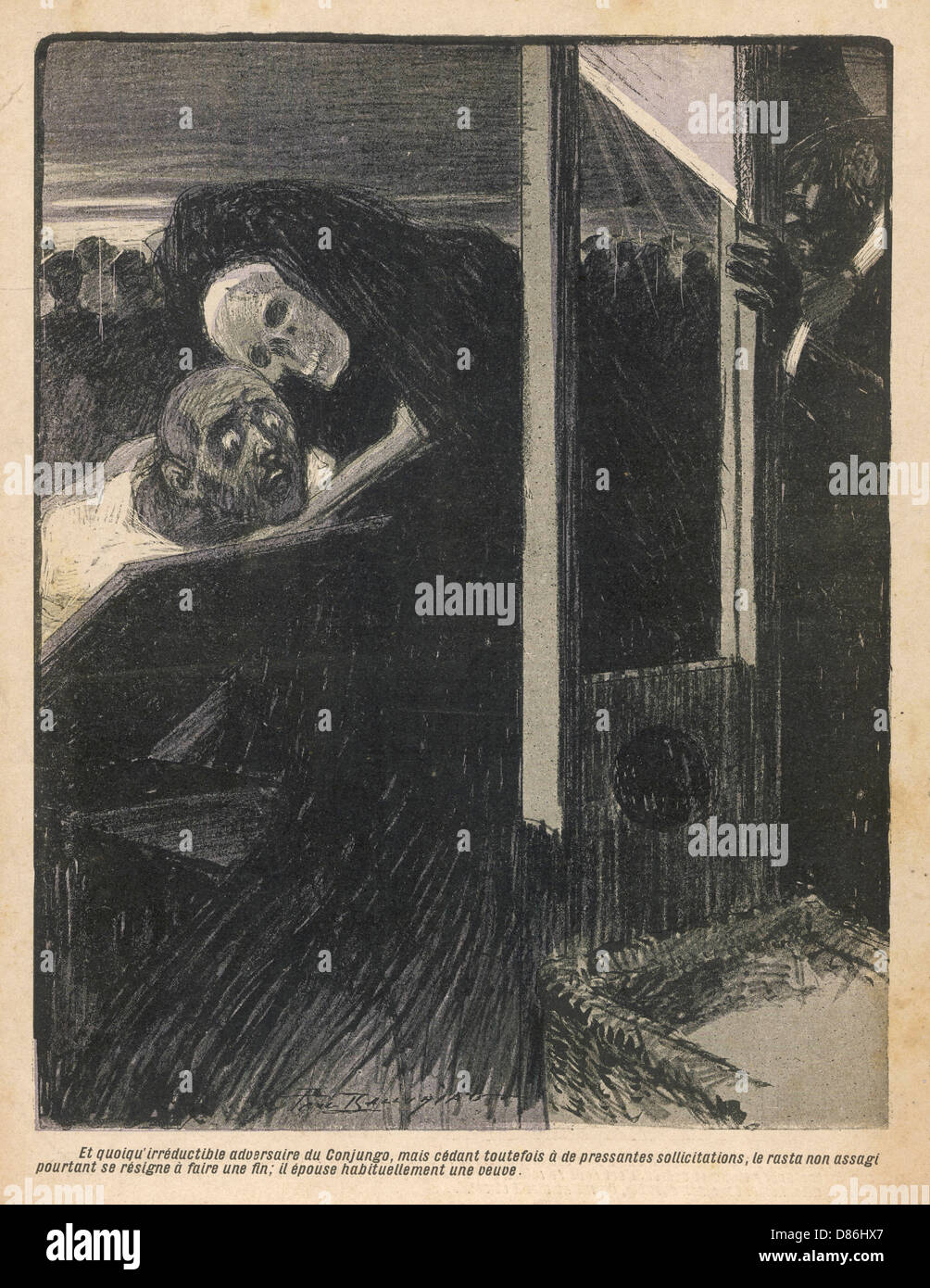GUILLOTINE/1904 SATIRE Stockfoto