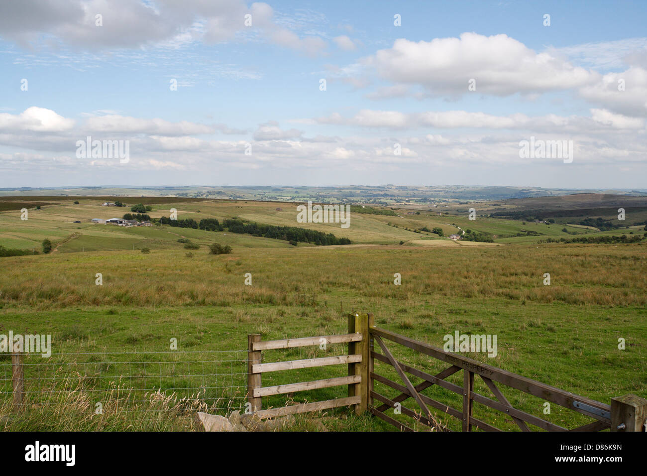 Blick auf den Staffordshire Peak District, Auf Dem Land, Fawfieldhead England UK, englische Landschaft Stockfoto