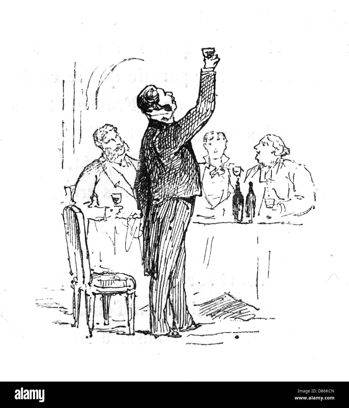 WEIN TRINKEN Stockfoto