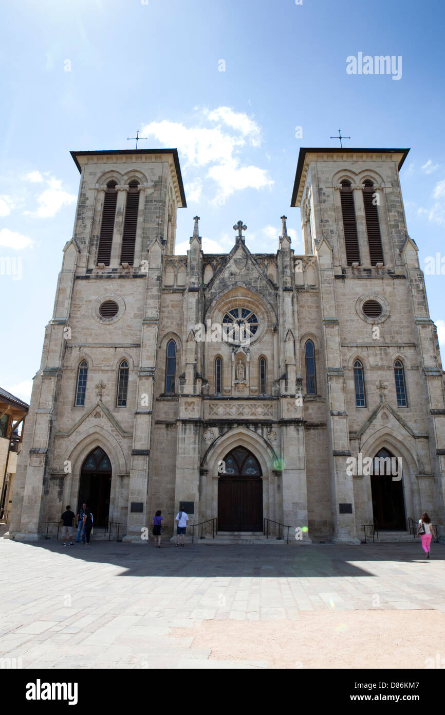 Blick von der Kathedrale von San Fernando in San Antonio, Texas Stockfoto