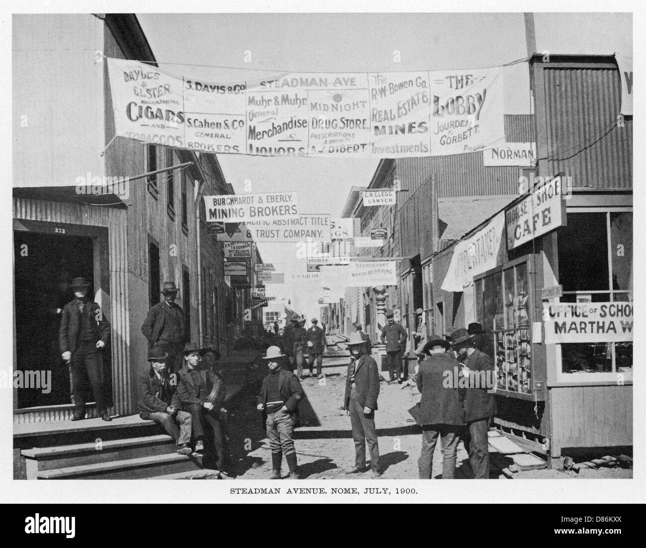 Klondike - Dienste 1900 Stockfoto