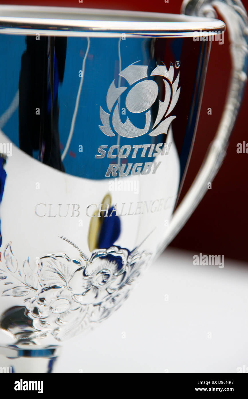 Scottish Rugby Sevens Club Challenge Cup Trophäe Stockfoto