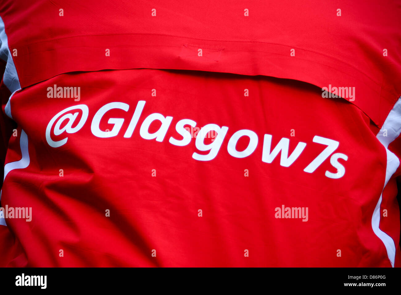 Rugbyshirt Personal @ Glasgow 7 s Stockfoto