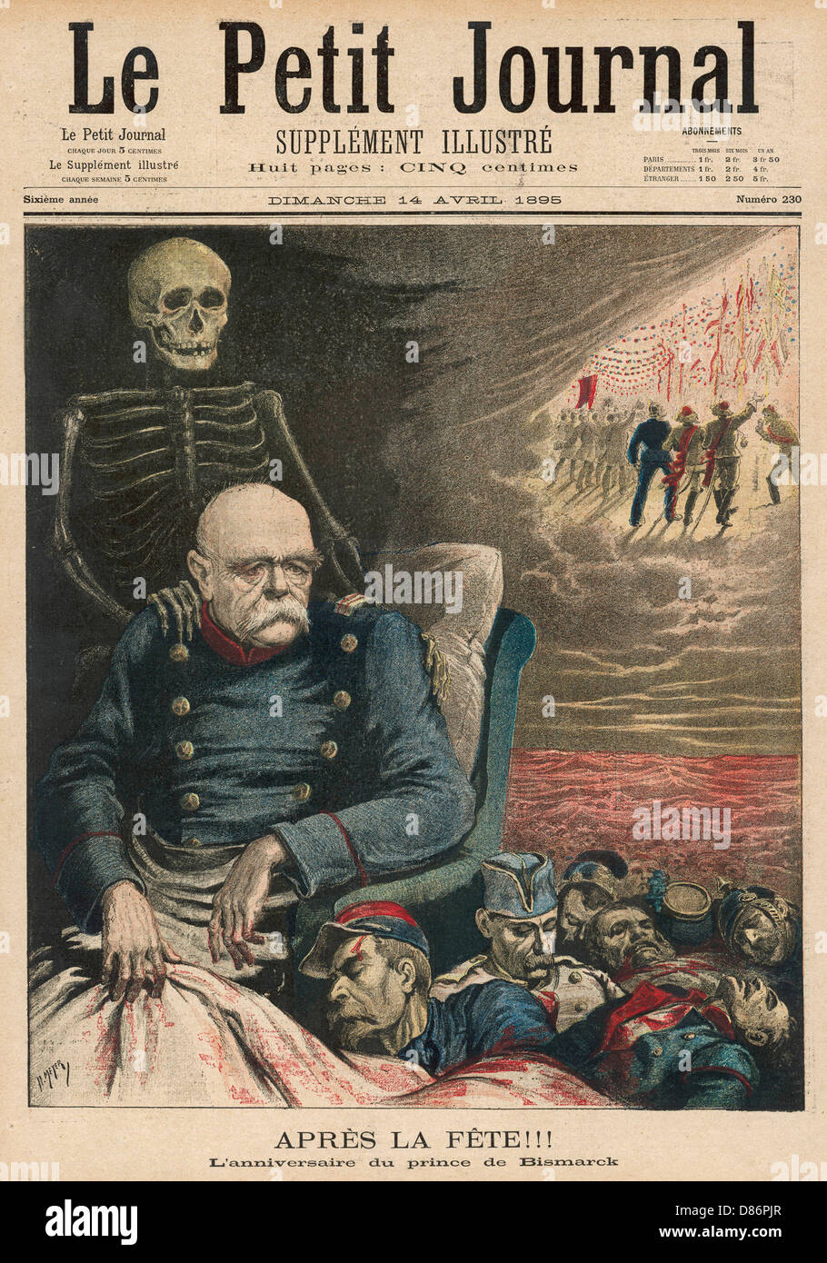 Otto von Bismarck, "nach dem Fest" 1895 Stockfoto