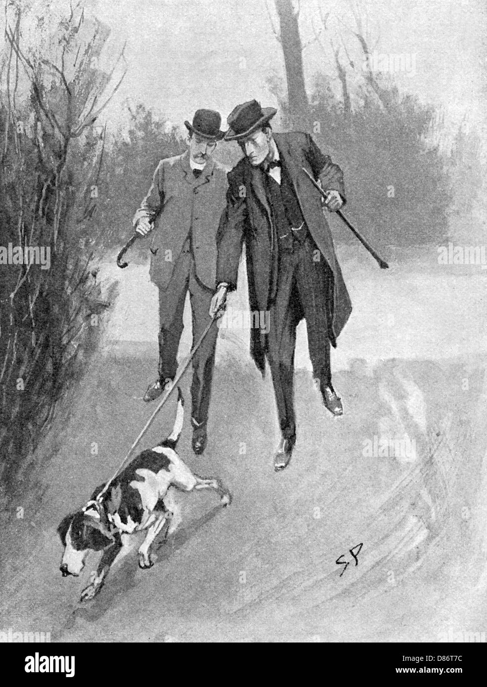 Dekoration Taxpayer Sherlock Holmes Holmes Watson Hund C20 Stockfotografie - Alamy
