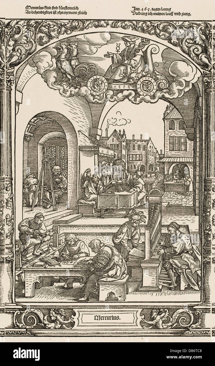 Kunst des 17.. Jahrhunderts - Wissenschaften Stockfoto