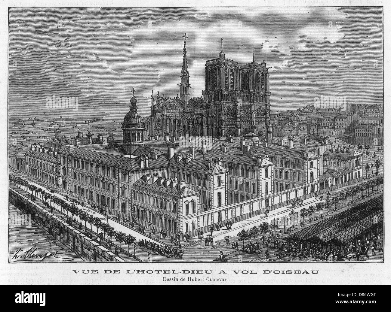 HOTEL DIEU, PARIS Stockfoto