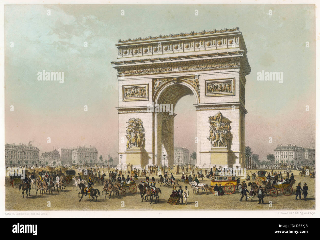ARC DE TRIOMPHE 1863 Stockfoto