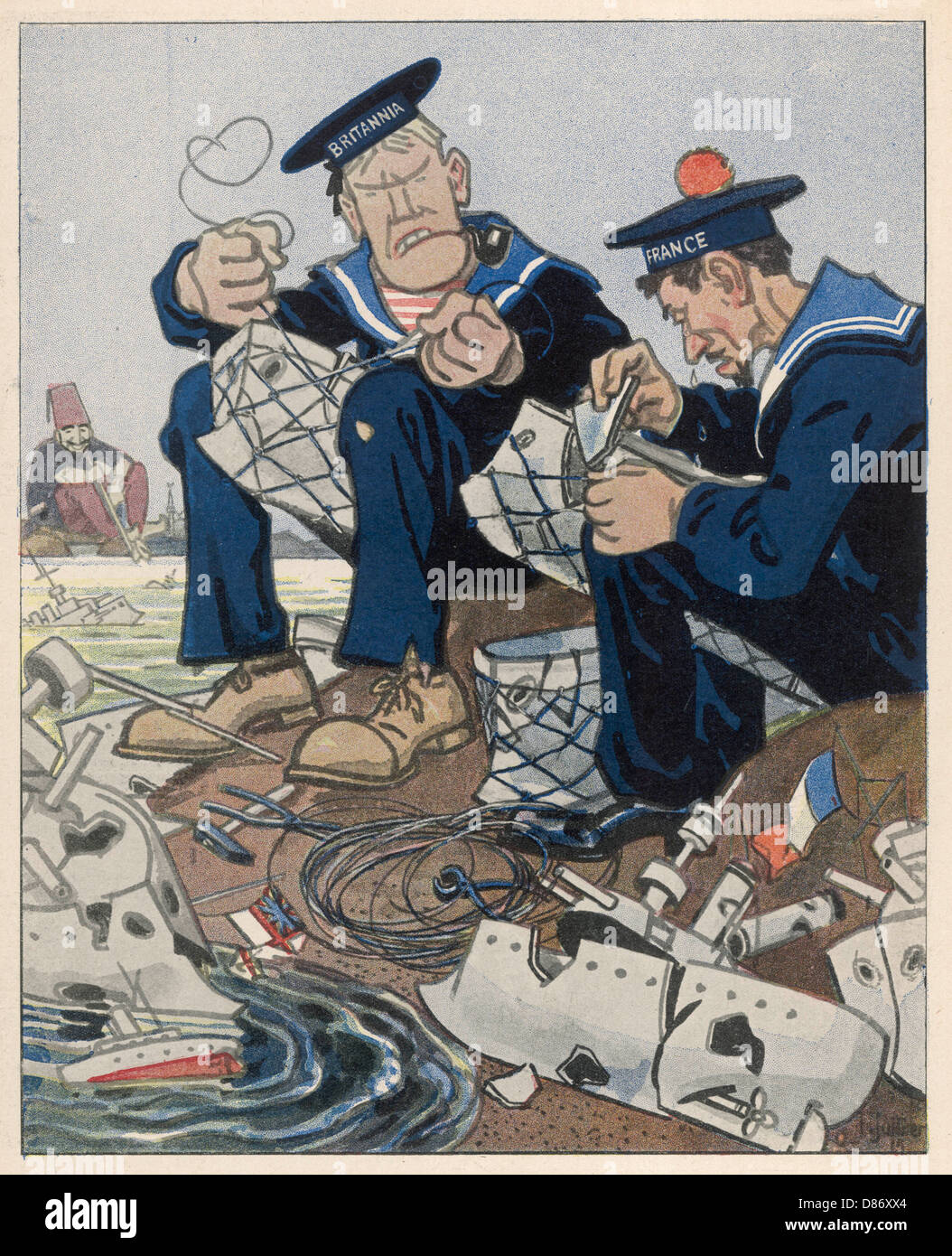 WW1/1915/ZERSCHLAGENE SCHIFFE Stockfoto