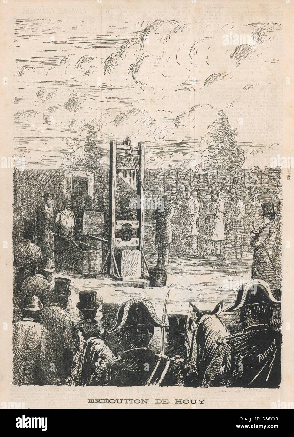 HINRICHTUNG DER GUILLOTINE Stockfoto