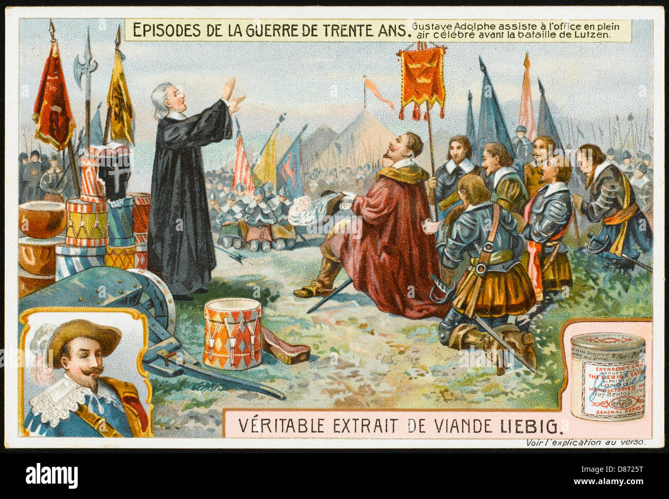 Open-Air-Messe vor der Schlacht von Lutzen - 30 Jahre Krieg Stockfoto