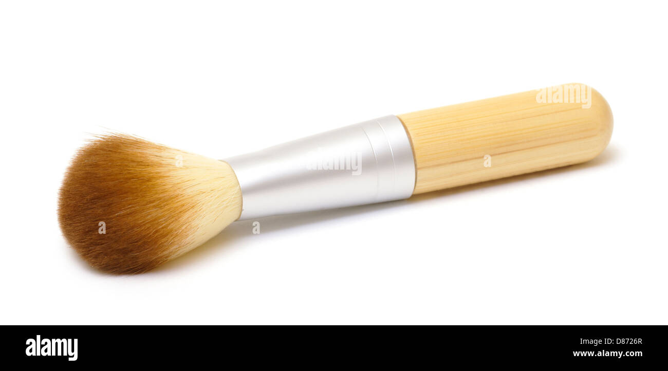 Make-up Pinsel auf weißem Hintergrund Stockfoto
