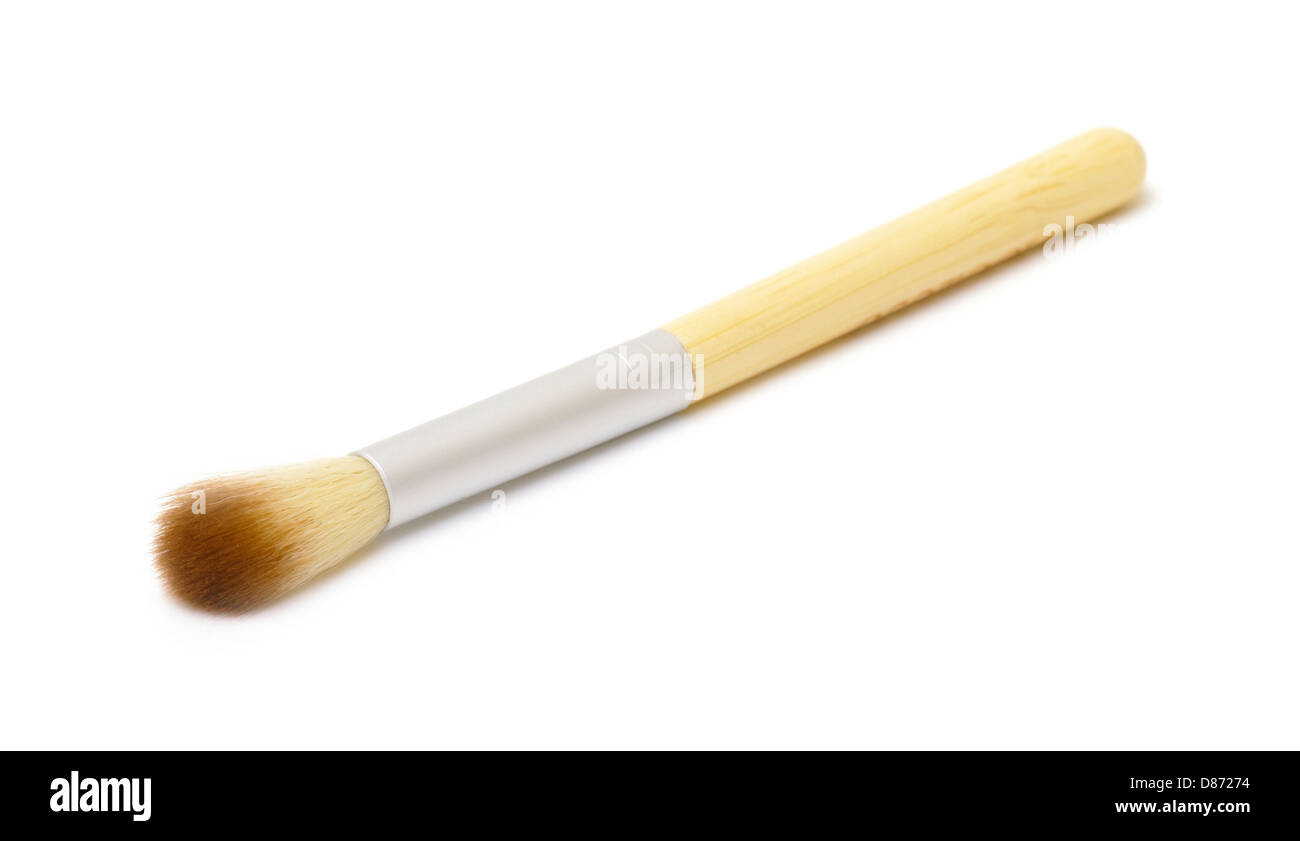 Make-up Pinsel auf weißem Hintergrund Stockfoto