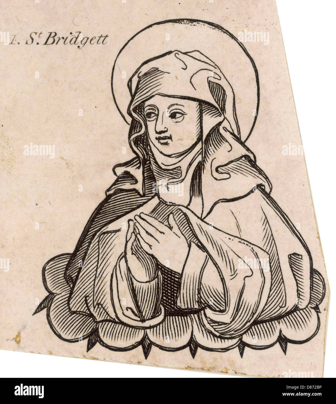 ST. BRIGID (HOLZSCHNITT) Stockfoto