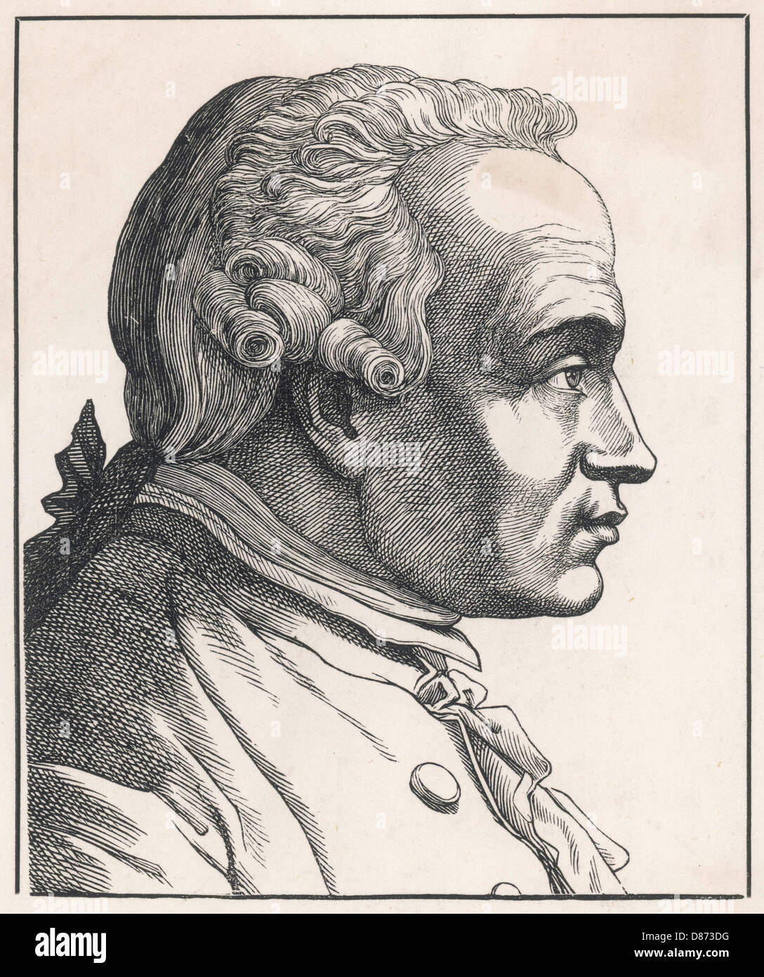 Immanuel Kant - Linie Stockfoto