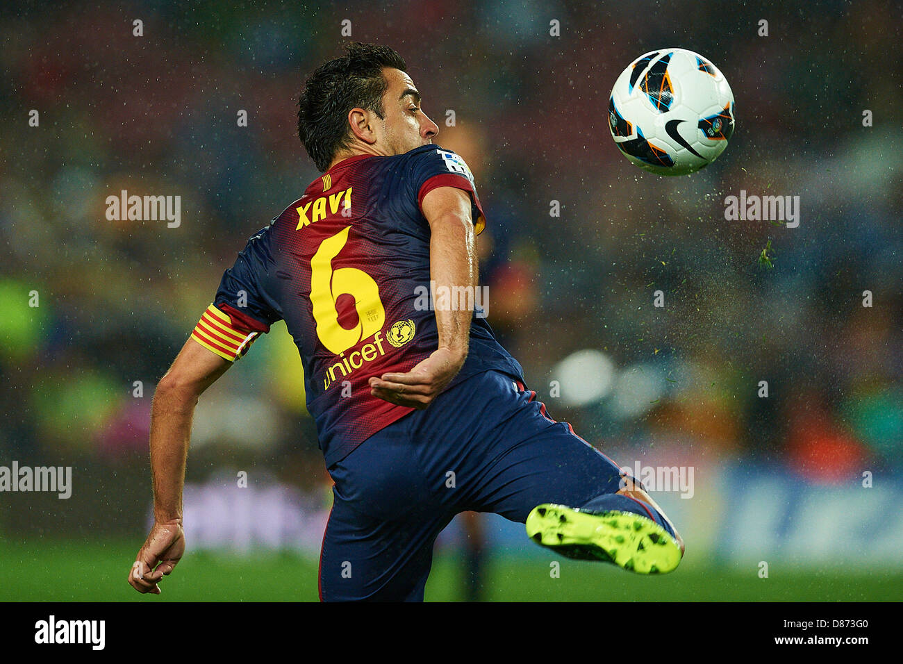 Xavi Hernandez (FC Barcelona), während La Liga Fußballspiel zwischen FC Barcelona und Real Valladolid CF im Camp Nou in Barcelona, Spanien, Sonntag, 19. Mai 2013. Foto: S.Lau Stockfoto