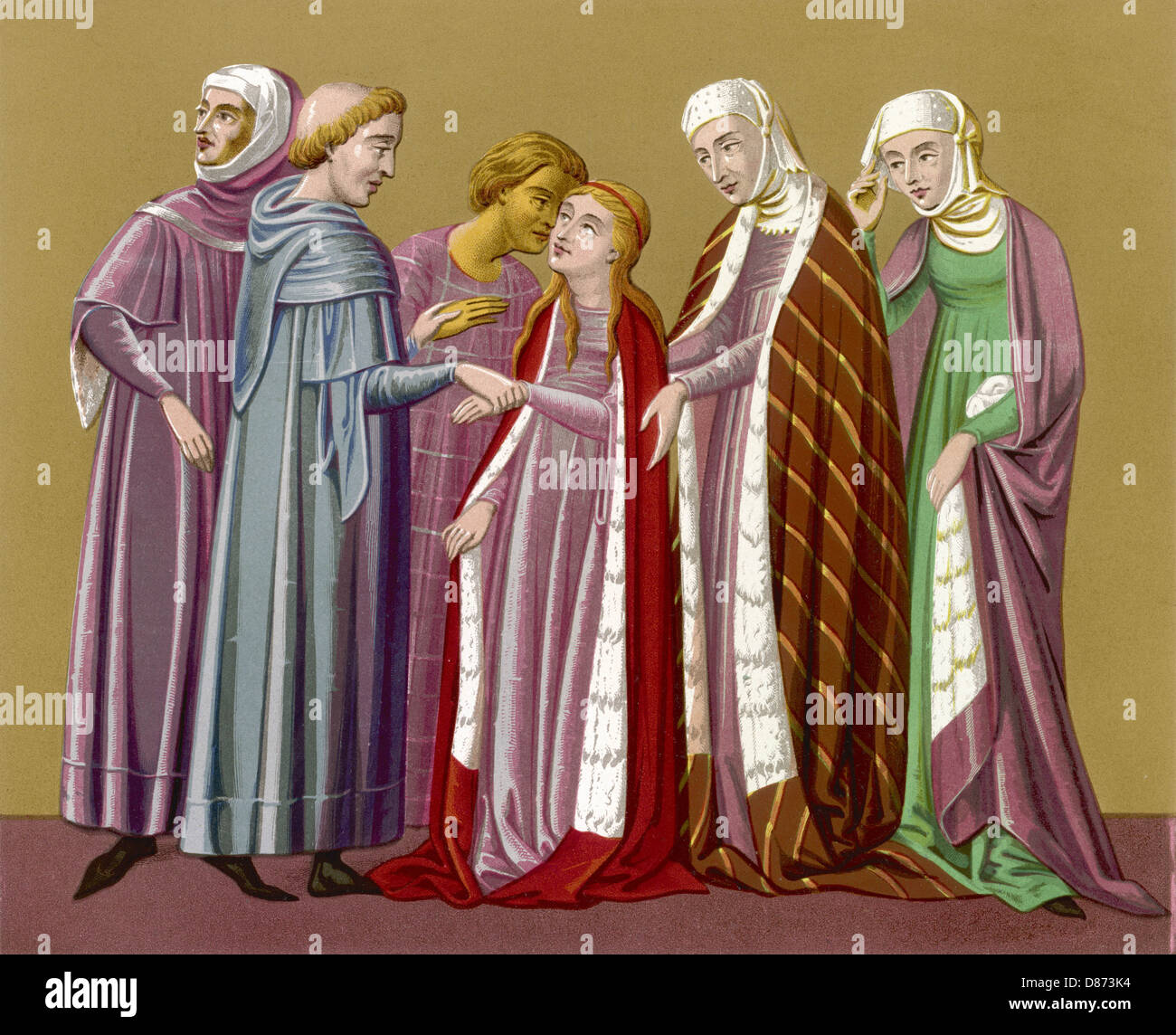 Bräuche - Ehe (15.. Jahrhundert) Stockfoto