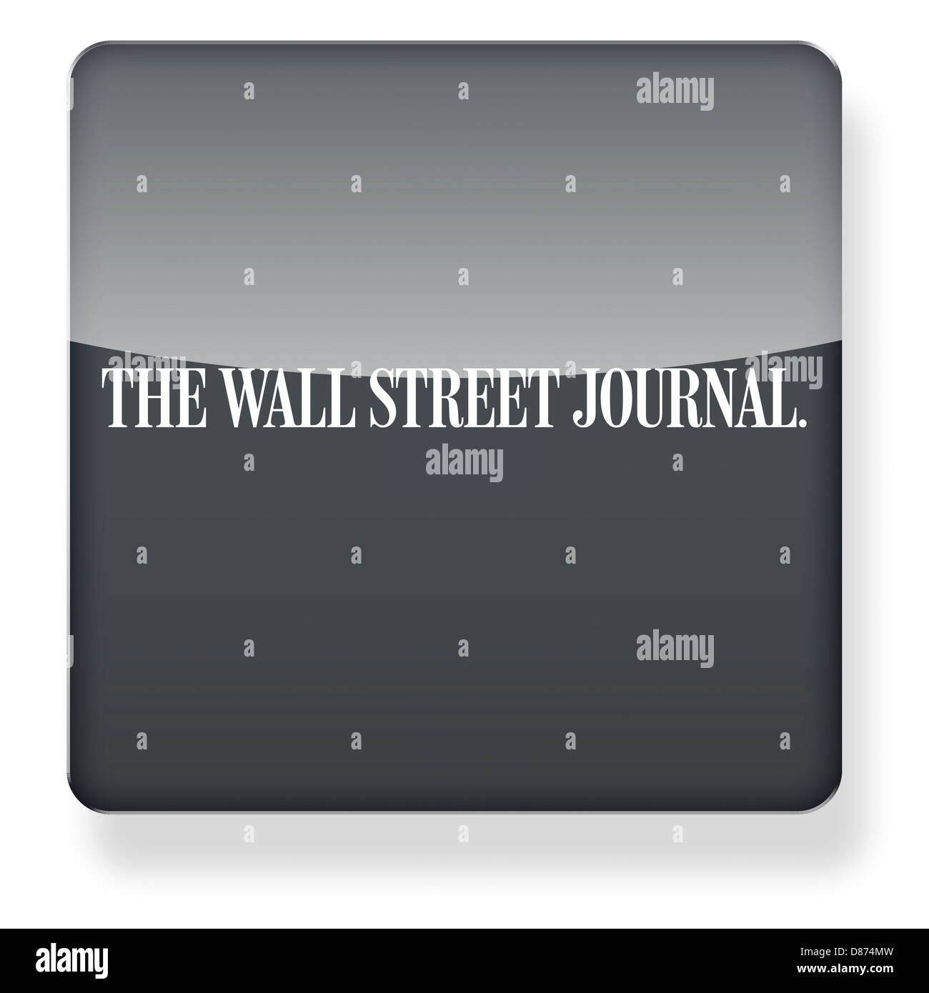 Das Wall Street Journal-Logo als ein app-Symbol. Clipping-Pfad enthalten. Stockfoto