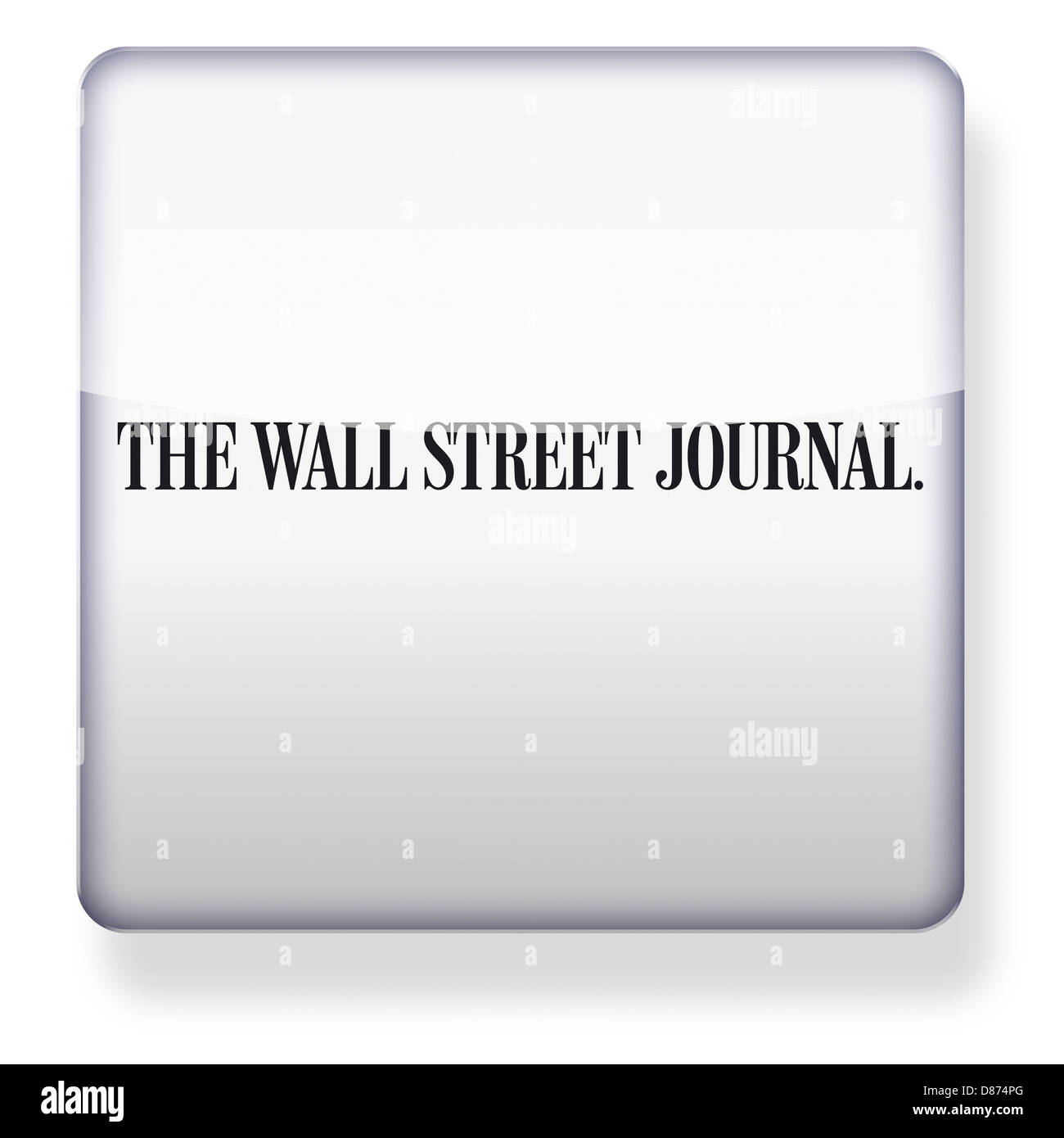 Das Wall Street Journal-Logo als ein app-Symbol. Clipping-Pfad enthalten. Stockfoto