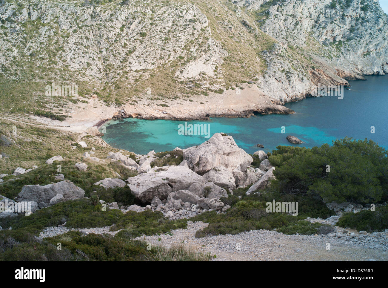 Cap Formentor Mallorca Balearen Spanien blaue Lagune Stockfoto