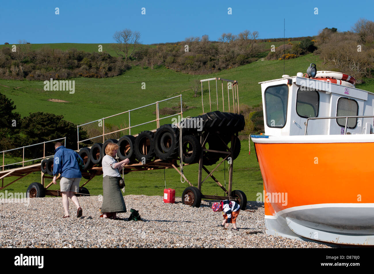 Der Strand, Branscombe, Devon, England, UK Stockfoto