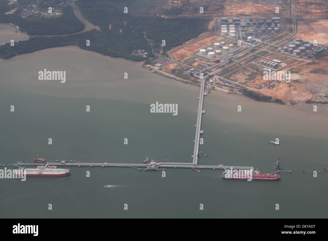 Malaysia Petrochemieanlage Petrochemie Stockfoto