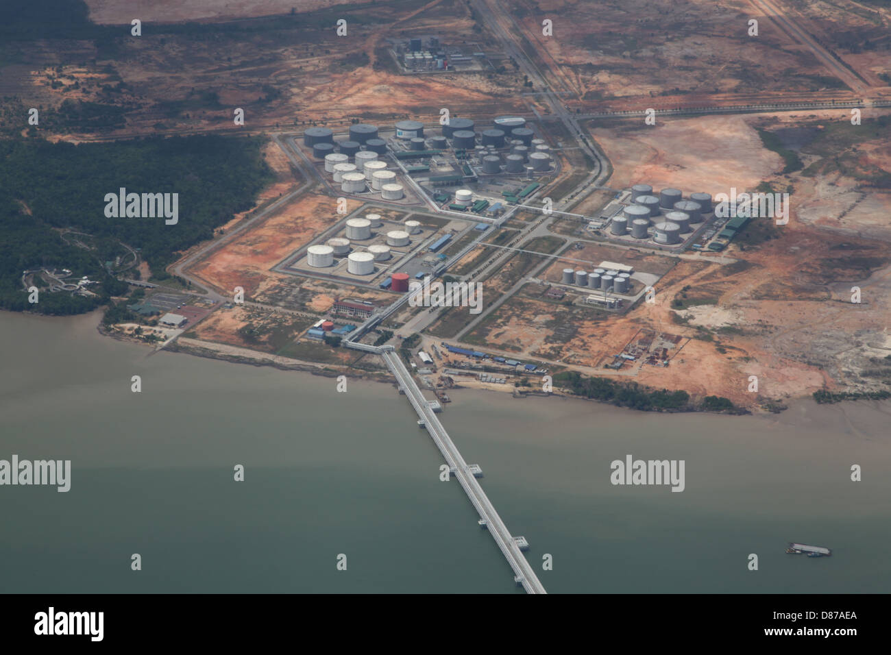 Malaysia Petrochemieanlage Petrochemie Stockfoto