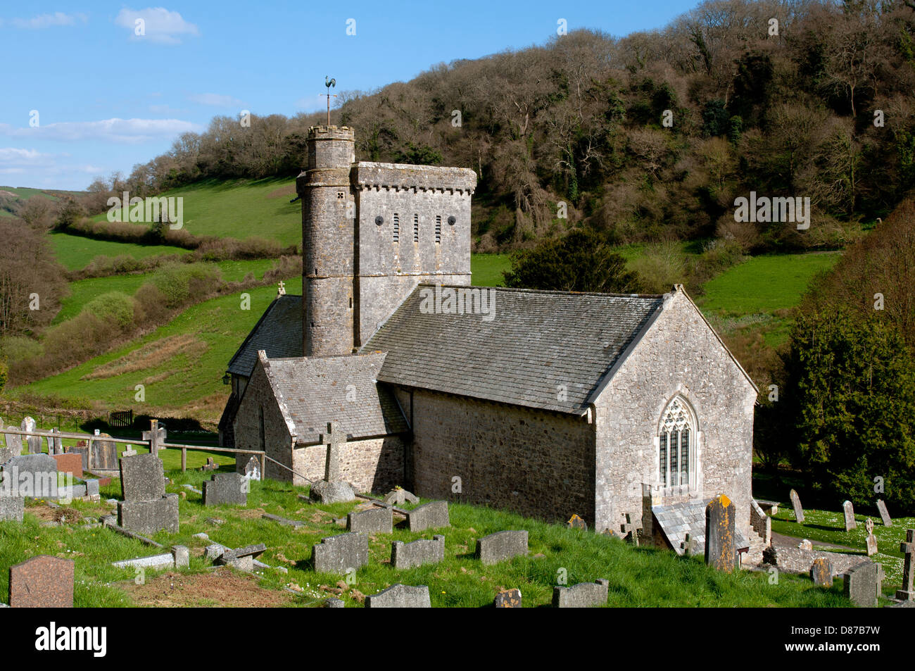 St. Winifred Kirche, Branscombe, Devon, England, Vereinigtes Königreich Stockfoto