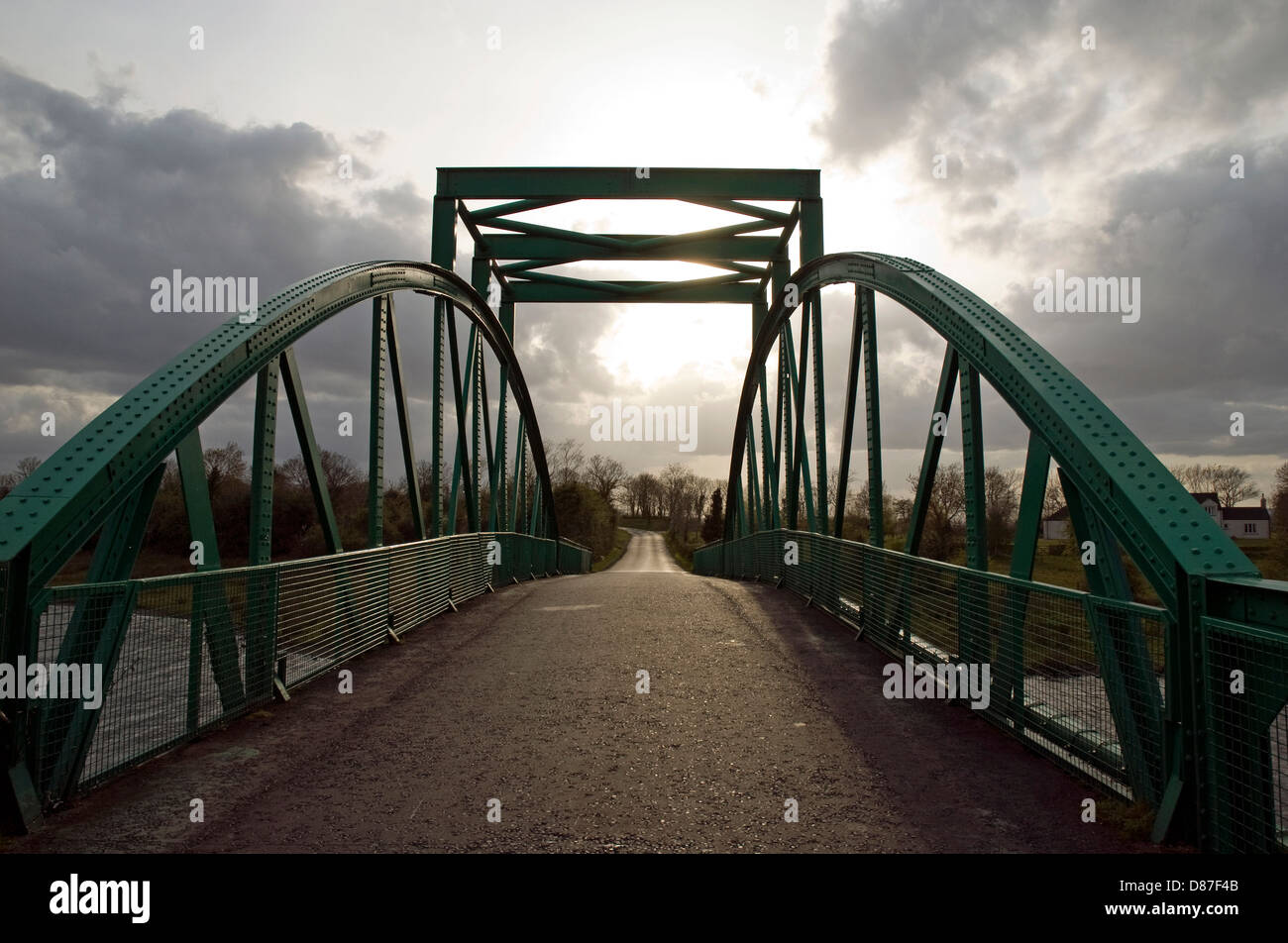 Metall Brücke, Inishmore Viadukt, oberen Lough Erne, Grafschaft Fermanagh, Nordirland Stockfoto