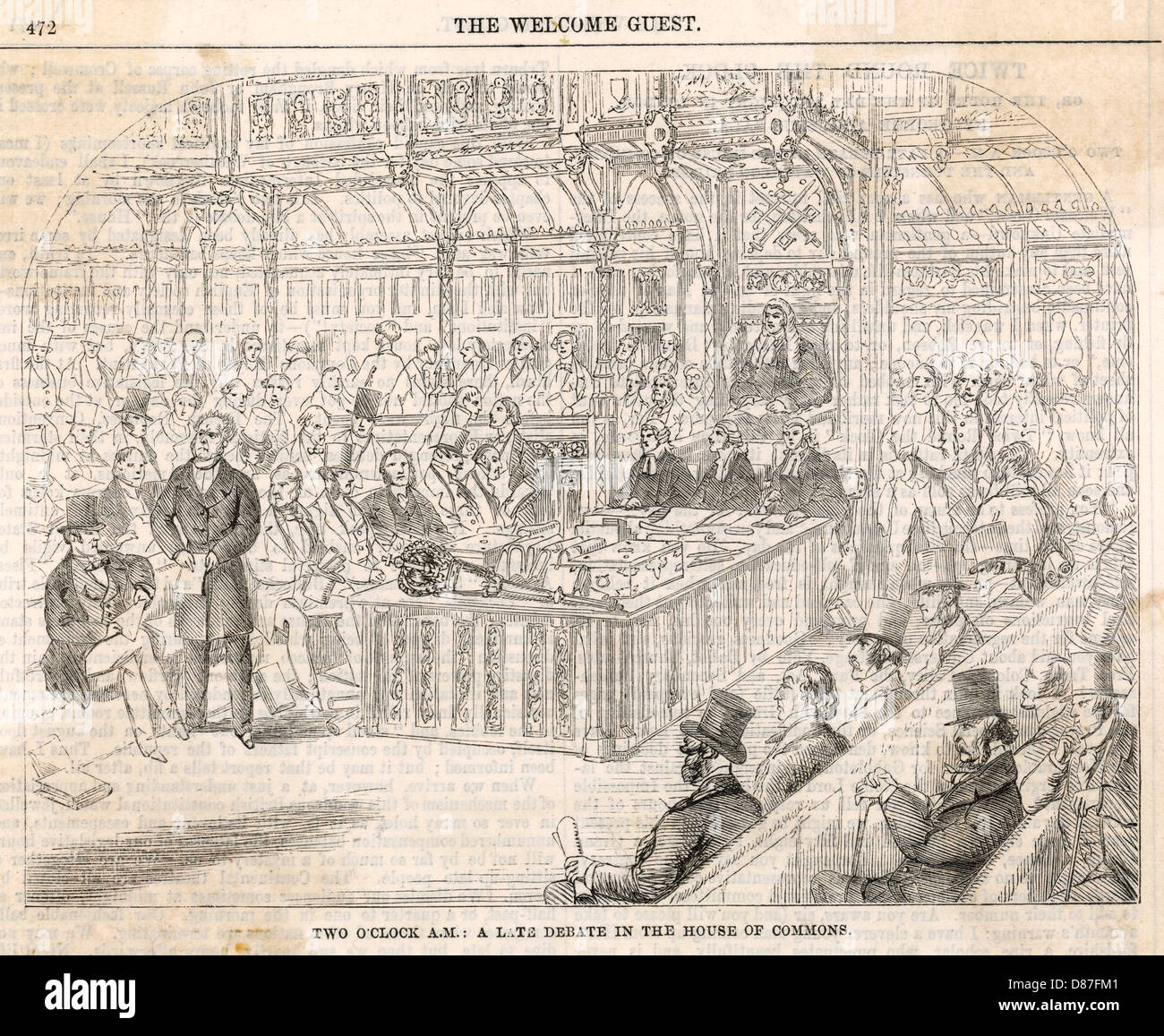 SPÄTE DEBATTE/COMMONS Stockfoto