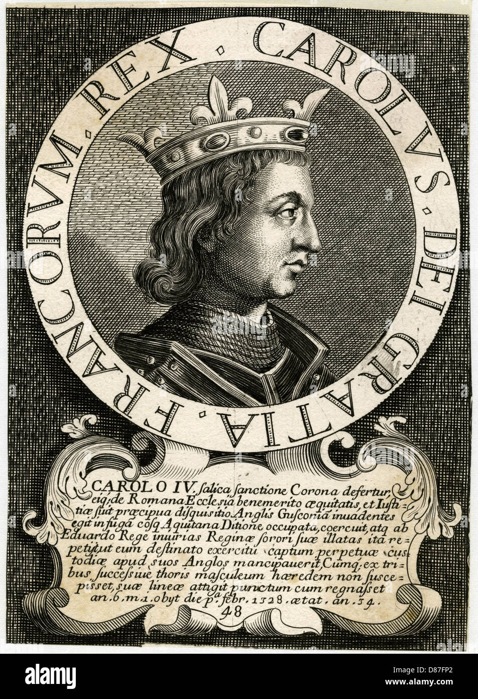 KARL IV. VON FRANKREICH Stockfoto