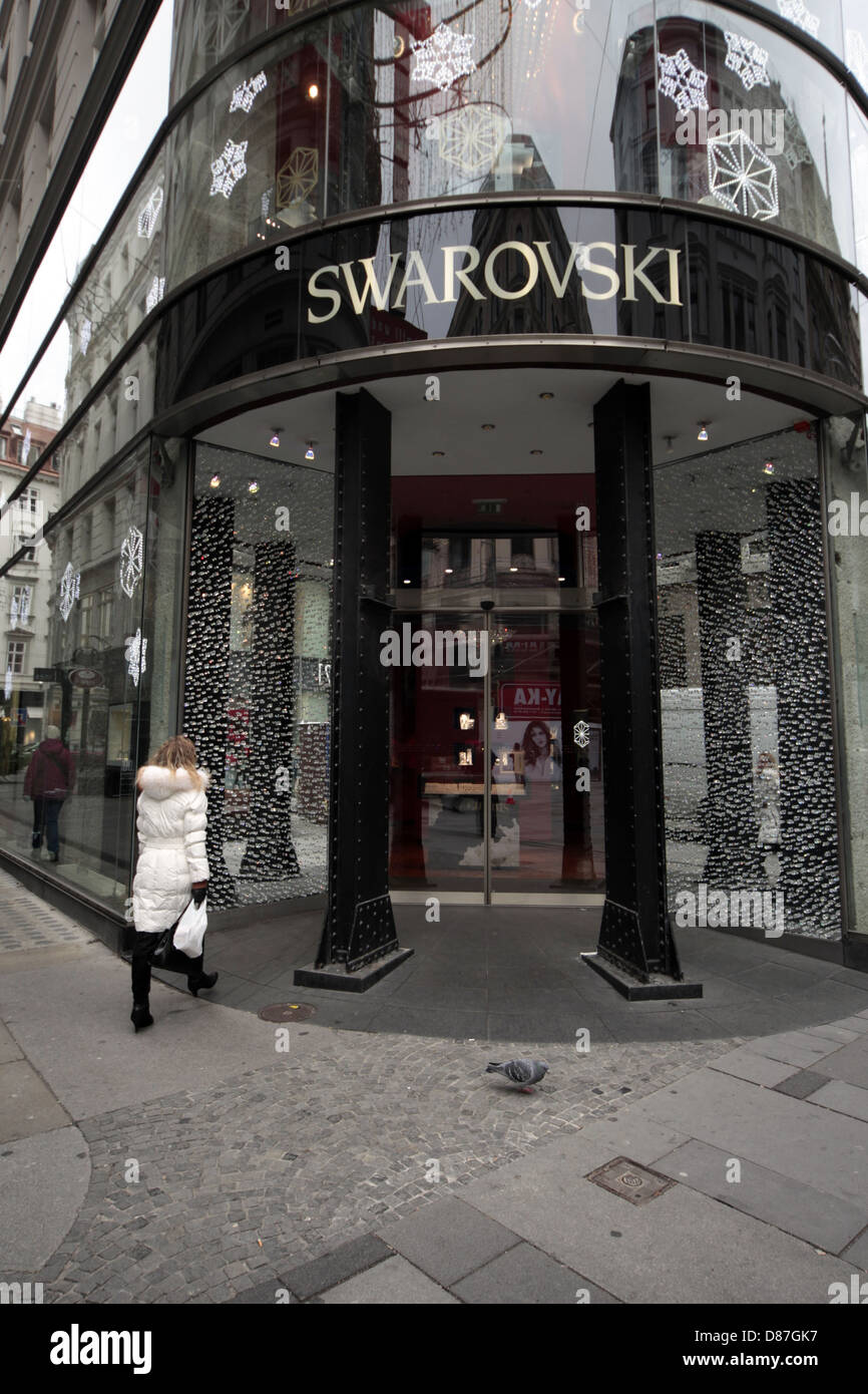 SWAROVSKI SHOP VIENNA AUSTRAI 25. Dezember 2011 Stockfoto