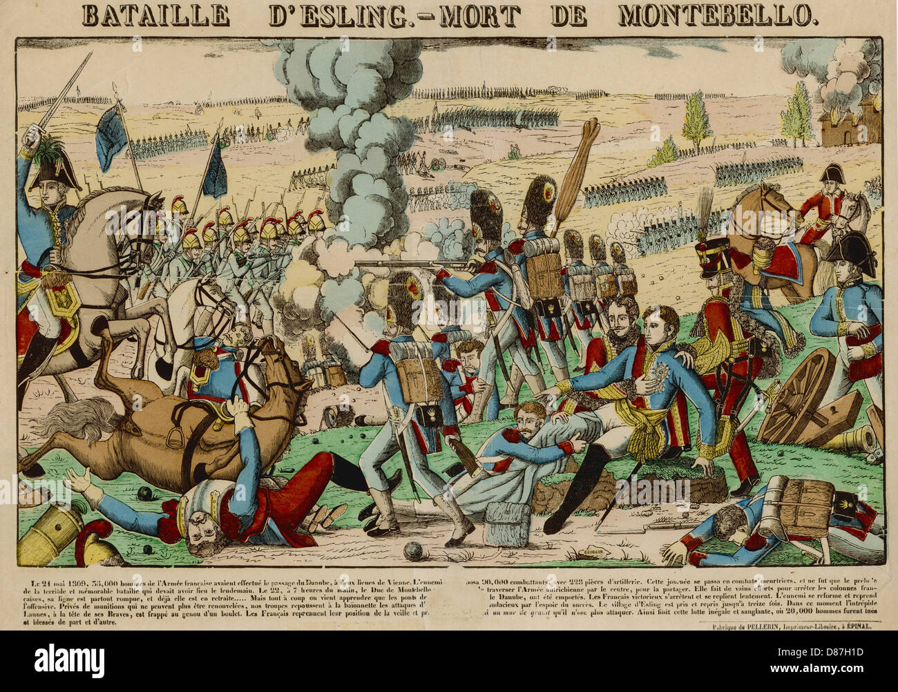 SCHLACHT VON ESSLING 1809 Stockfoto