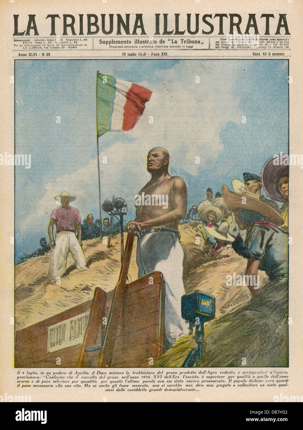 Mussolini Streifen Stockfoto