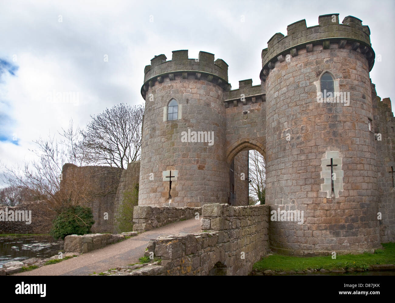 Whittington Castle, Whittington, Shropshire, England Stockfoto