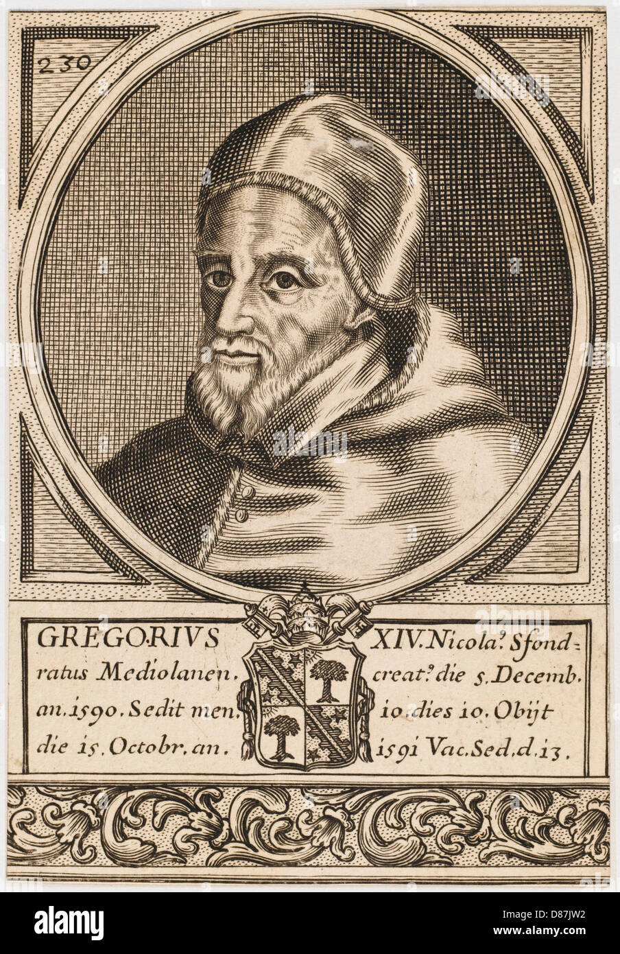 PAPST GREGORIUS XIV Stockfoto