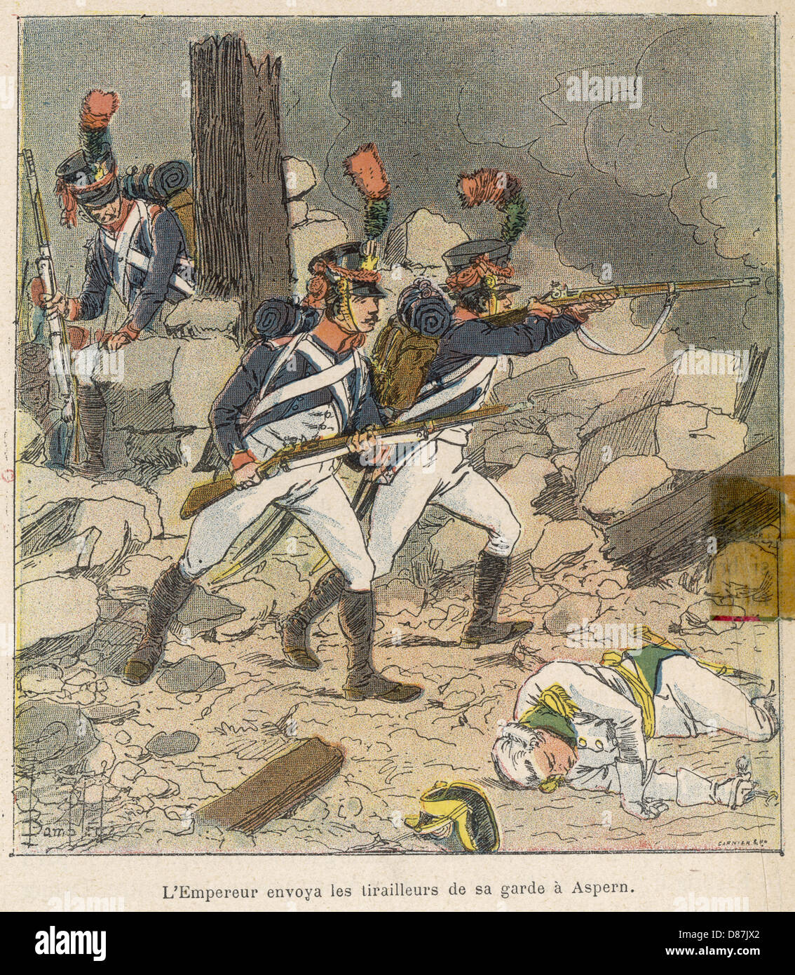 FRANZÖSISCH BEI ASPERN-ESSLING Stockfoto