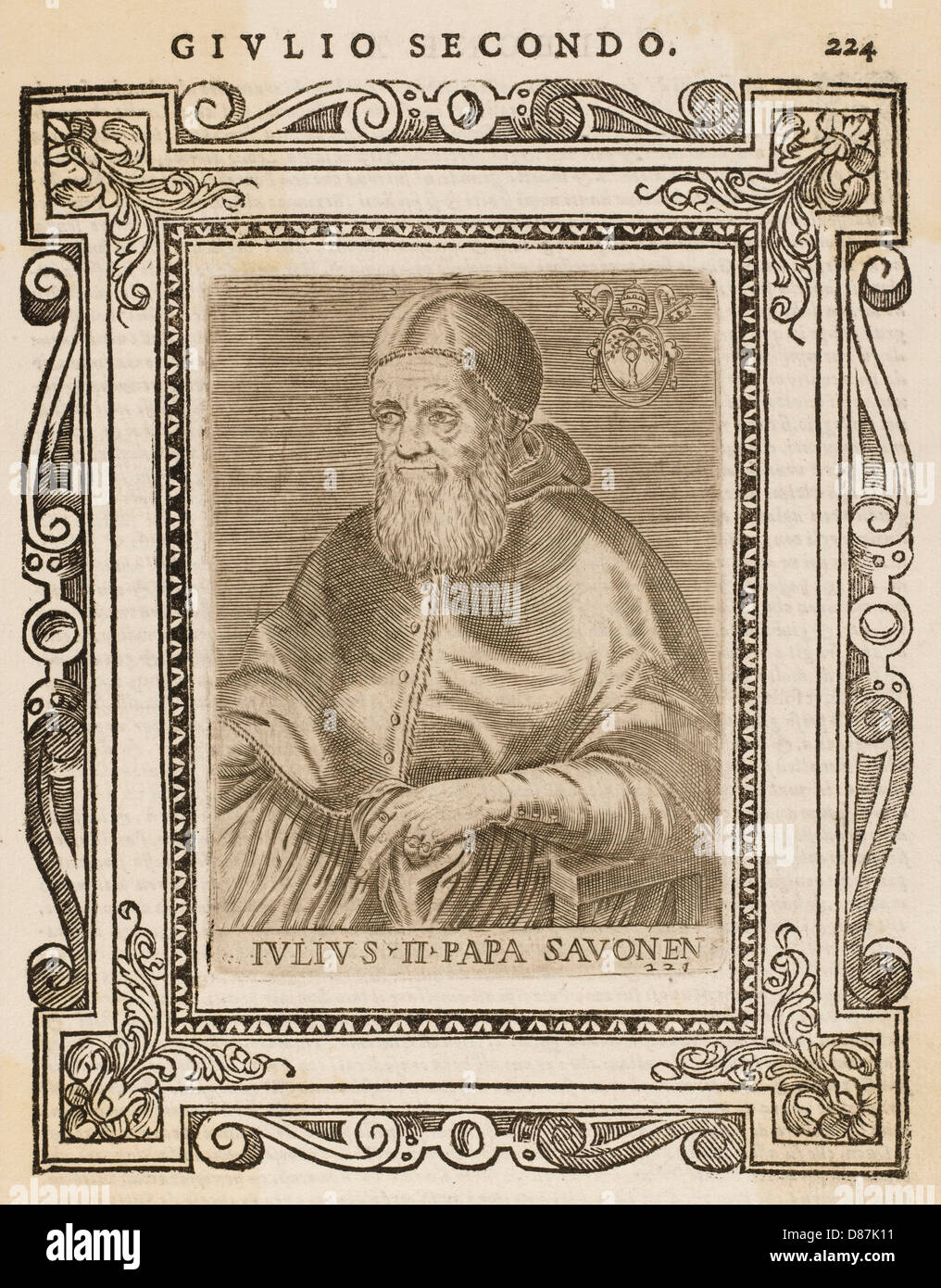 PAPST JULIUS II./CAVALLIER Stockfoto