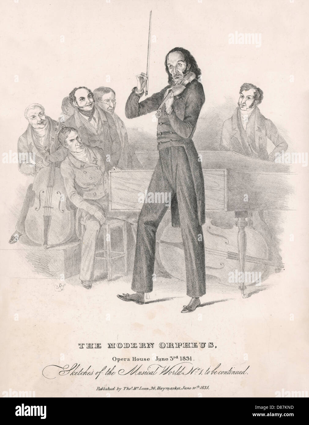 Paganini - 1831 Stockfoto
