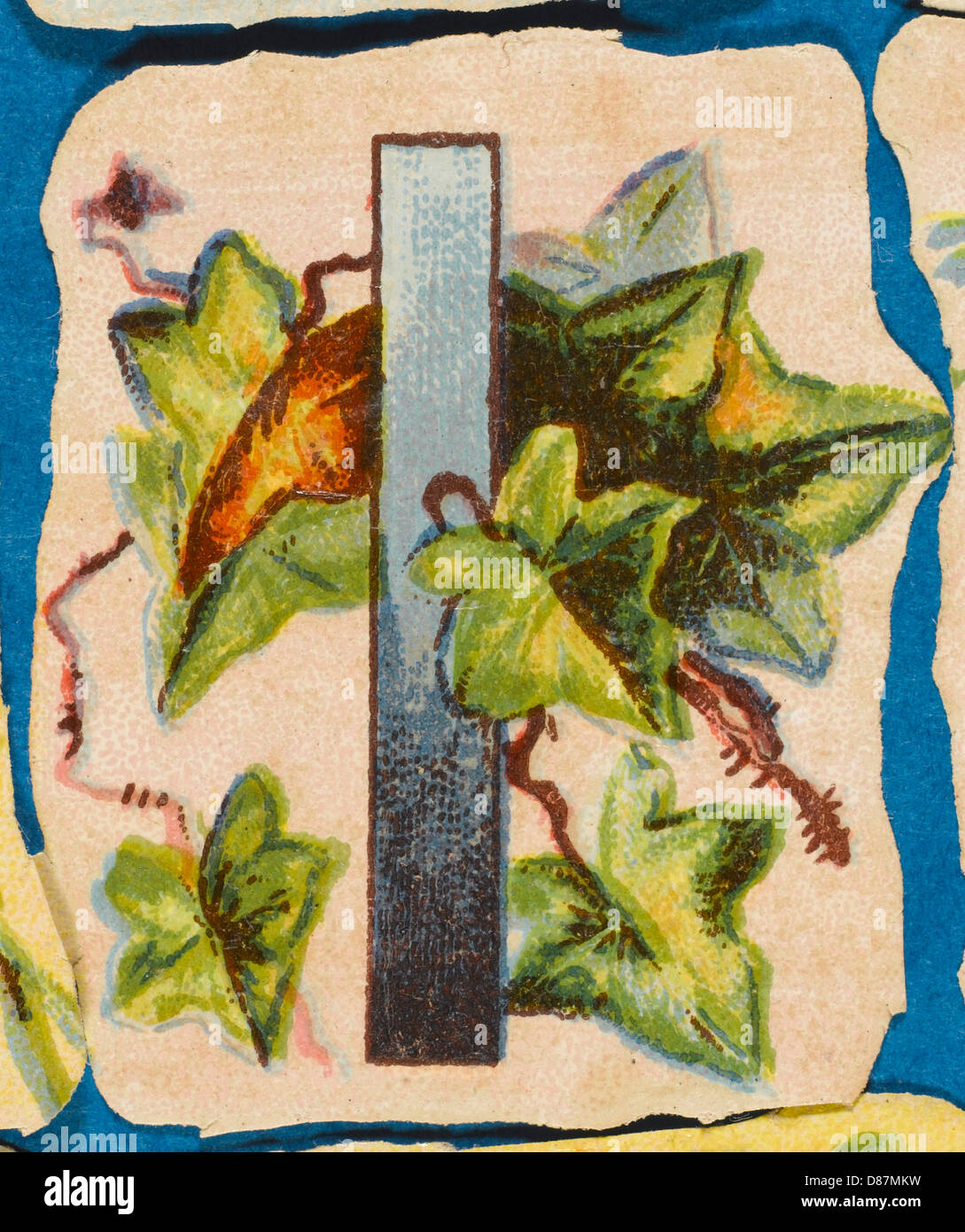 Dekoratives Blumenalphabet – I Stockfoto