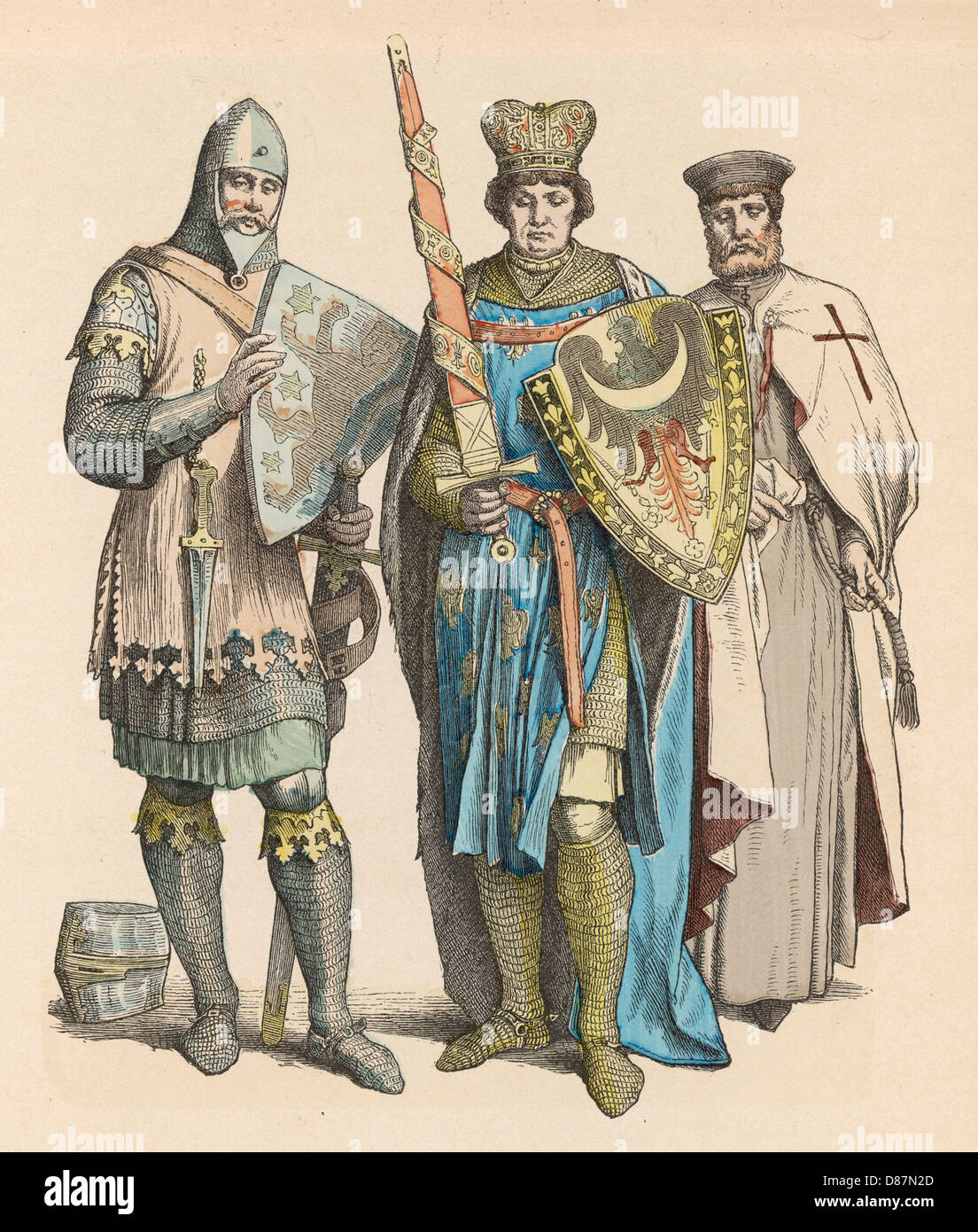 Ritter, Prinz und Templer Stockfoto
