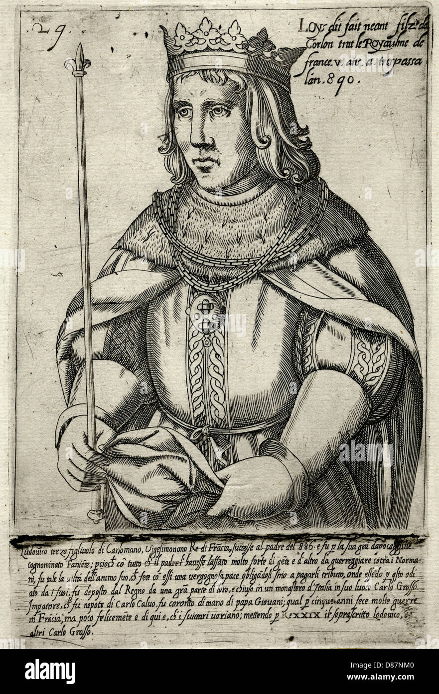 Louis Iii König von Frankreich Stockfoto