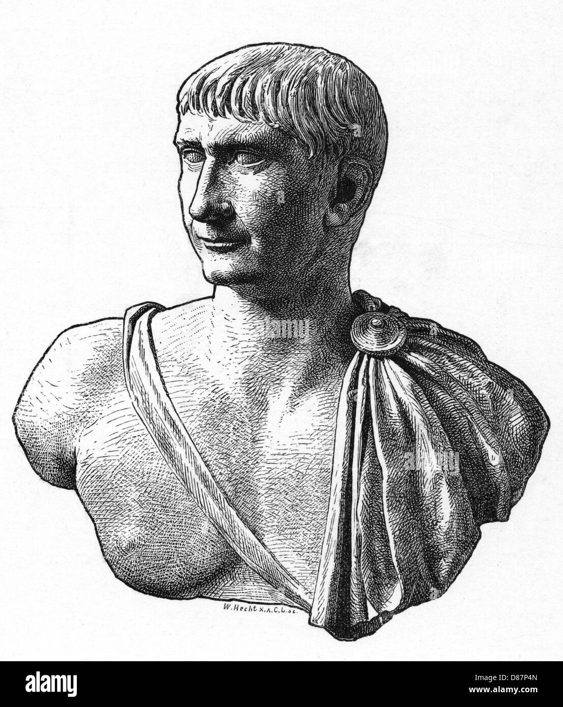 Marcus Ulpius Trajanus Stockfoto