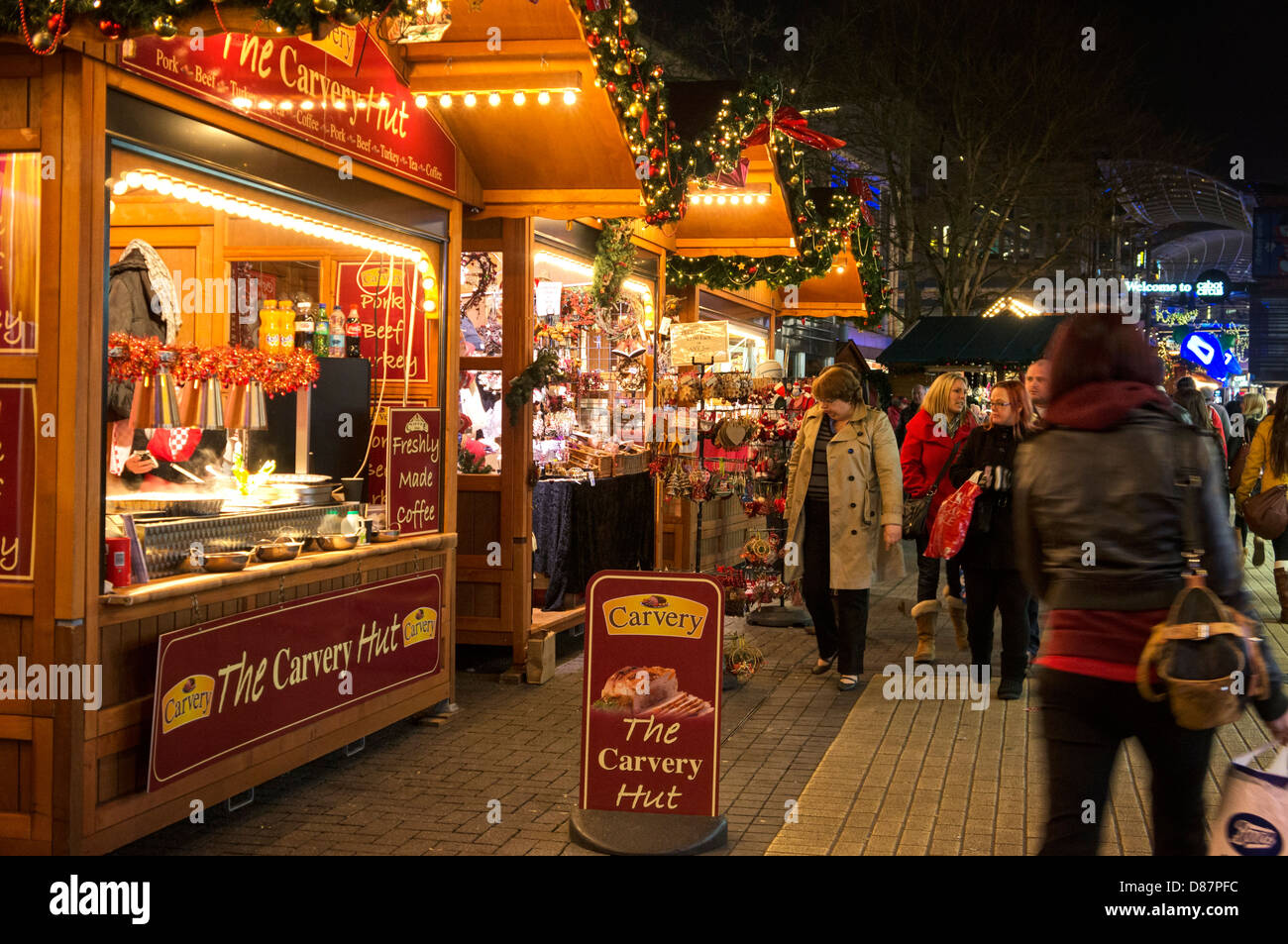 Weihnachtsmarkt in Bristol, Großbritannien Stockfoto