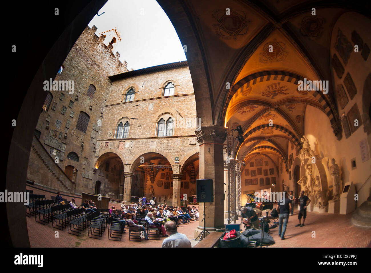 Italien, Toskana, Florenz, Bargello Museum, Gericht. Stockfoto