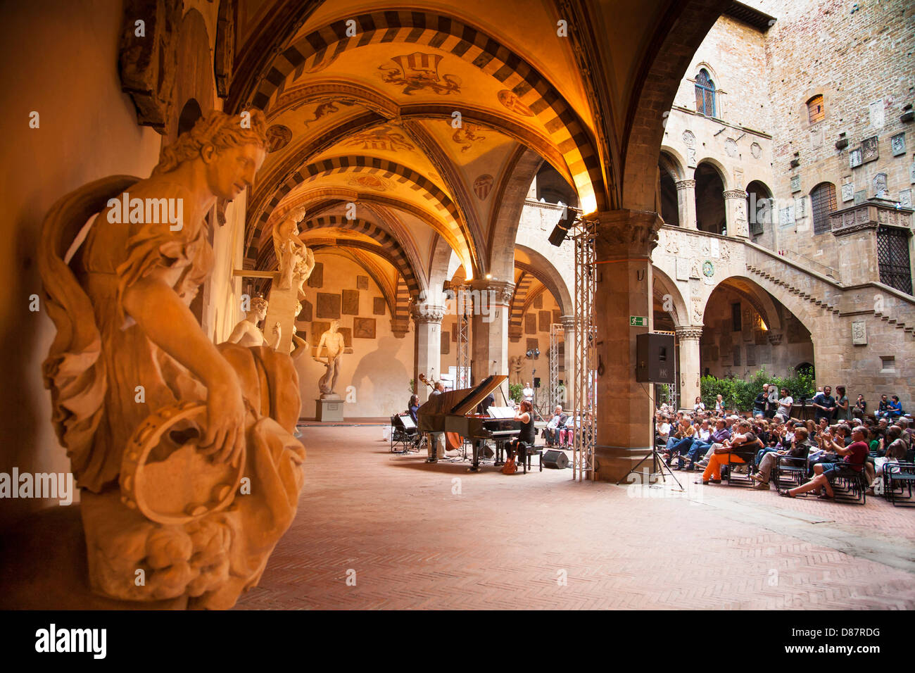 Italien, Toskana, Florenz, Bargello Museum, Gericht. Stockfoto