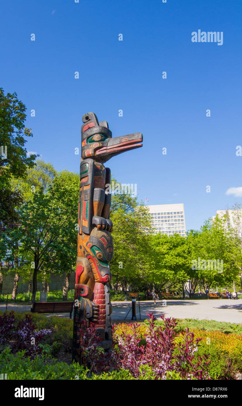 Aborigines Totems in Ottawa-Kanada. Stockfoto