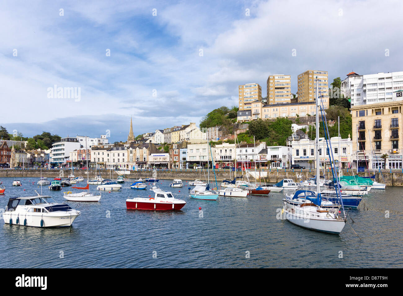Torquay, Devon - der Hafen mit Booten Stockfoto