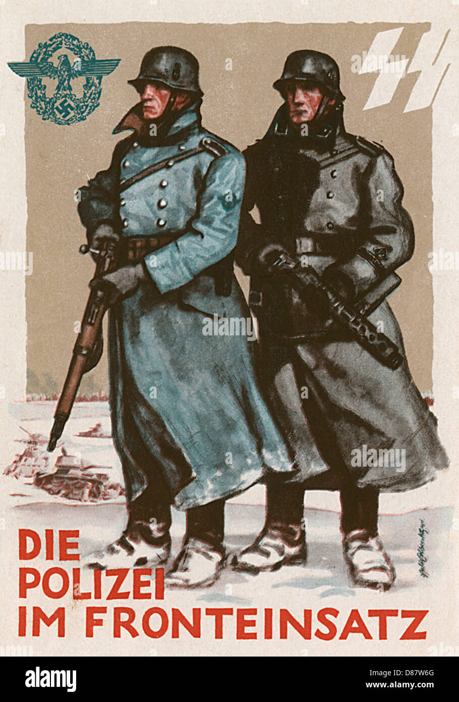 NAZI-POLIZEIKRÄFTE 1942 Stockfoto