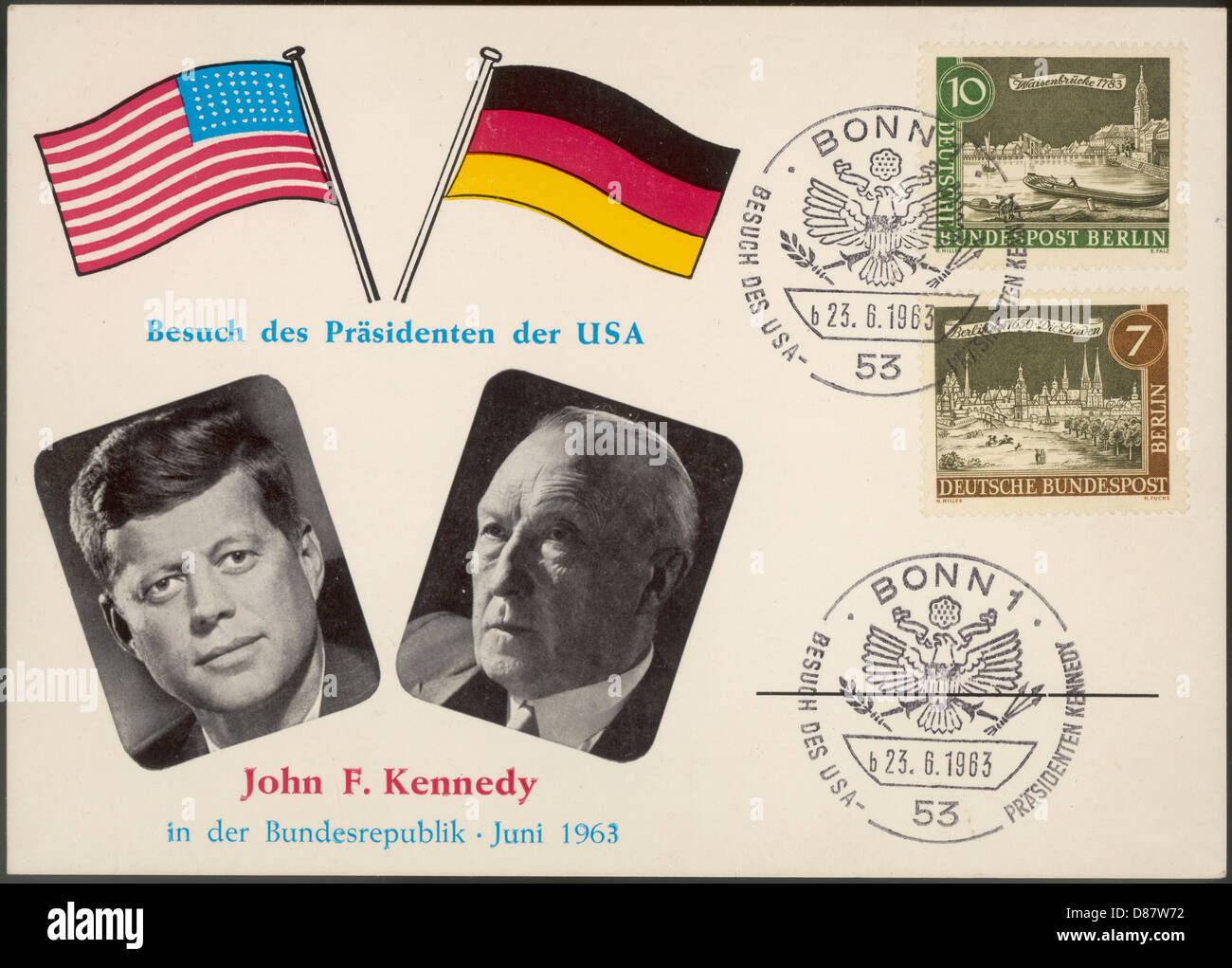 Präsident John F. Kennedy besucht Berlin Stockfoto